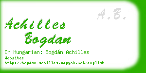 achilles bogdan business card