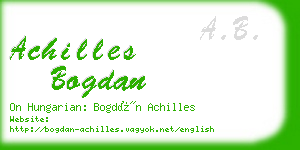 achilles bogdan business card